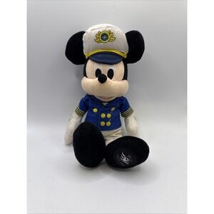 DISNEY CRUISE LINE CAPTAIN  Mickey Mouse 12" Plush Stuffed Toy Sailor-Preowned
